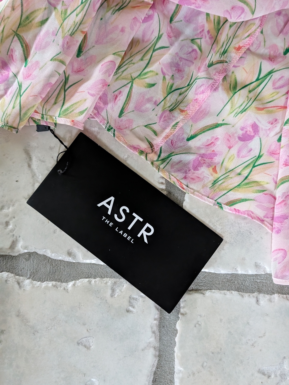 ASTR Floral Pink Tiered Maxi Dress - Picture 5 of 7